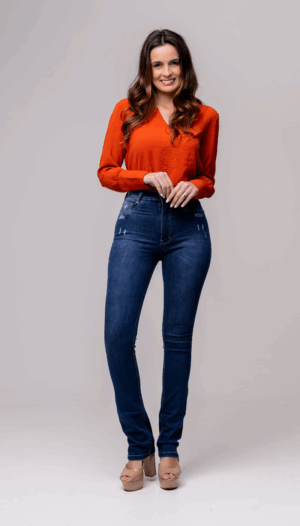 Calça Jeans Bootcut c/Puídos - REF 1041