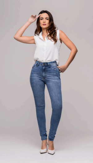 Calça Jeans Skinny Estonada - REF 1042