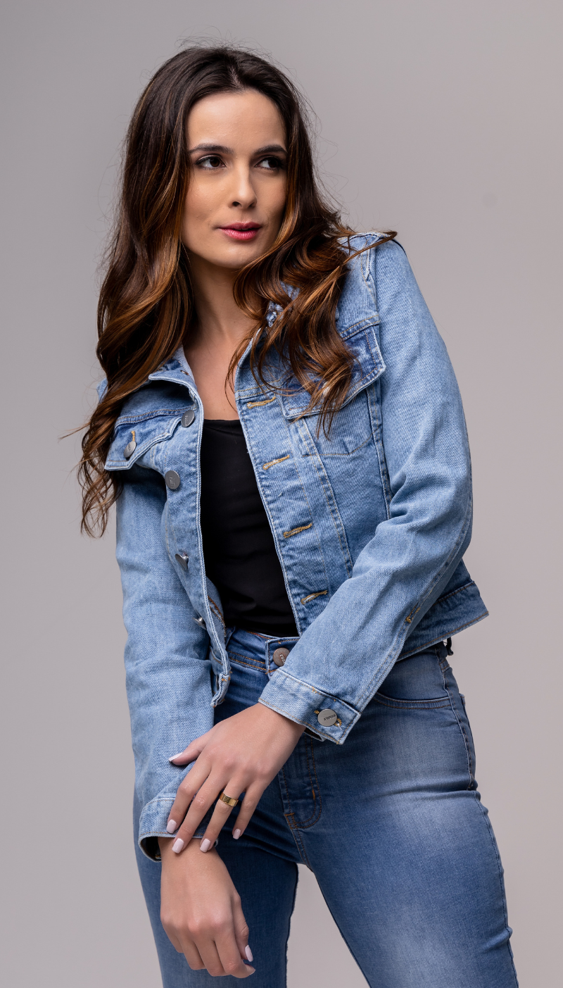 Jaqueta Jeans Clara Feminina - REF 1709